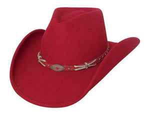Bullhide Hats Cowboyhut Westernhut Emotionally Charged Rot Wollfilzhut