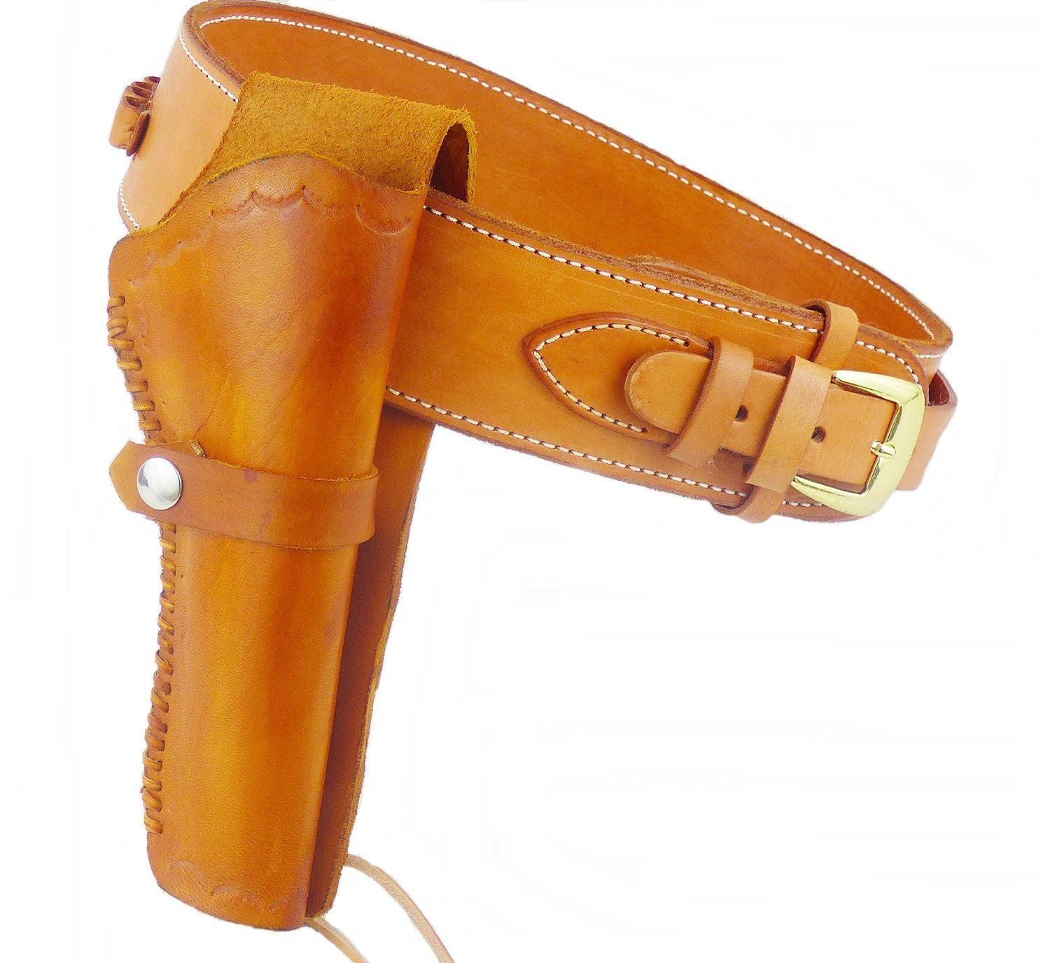 Gurtel Holster Westernholster mit Patronenschlaufen Rindsleder hellbraun