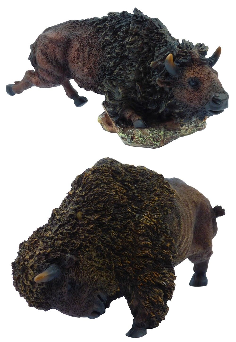 Bison Büffel Figur Westerndekoration 2 verschiedenen Varianten oder im Set
