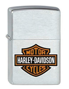 ZIPPO chrom gebürstet color "Harley Davidson Bar & Shield" in Zippobox