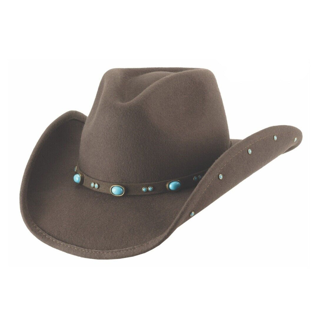 Omaha Bullhide Hats Cowboyhut Wollfilz braun Line Dance Größe 52-55