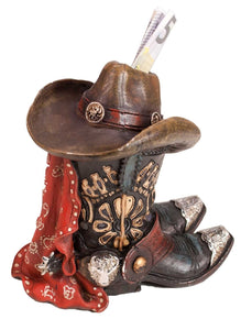 Spardose "Bandana, Hat & Boot", 15 x 10 x16 cm Western Cowboy Hut Stiefel