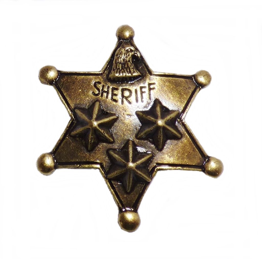 Anstecker Pin Sheriffstern Sheriff Adler Western Country Wilder Westen