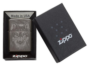 Zippo Feuerzeug  Wolf Design  in Zippobox