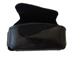 Gürteltasche Leder Handytasche Messertasche schwarz Glattleder mit Klettvers