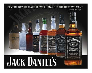 Jack Daniels - Bottles Blechschild, 40,6 x 31,8 cm, Lizensiert