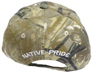 Baseballcap, Mütze mit Schild bestickt mit Adler oder Wolf u. Federn Camouflage