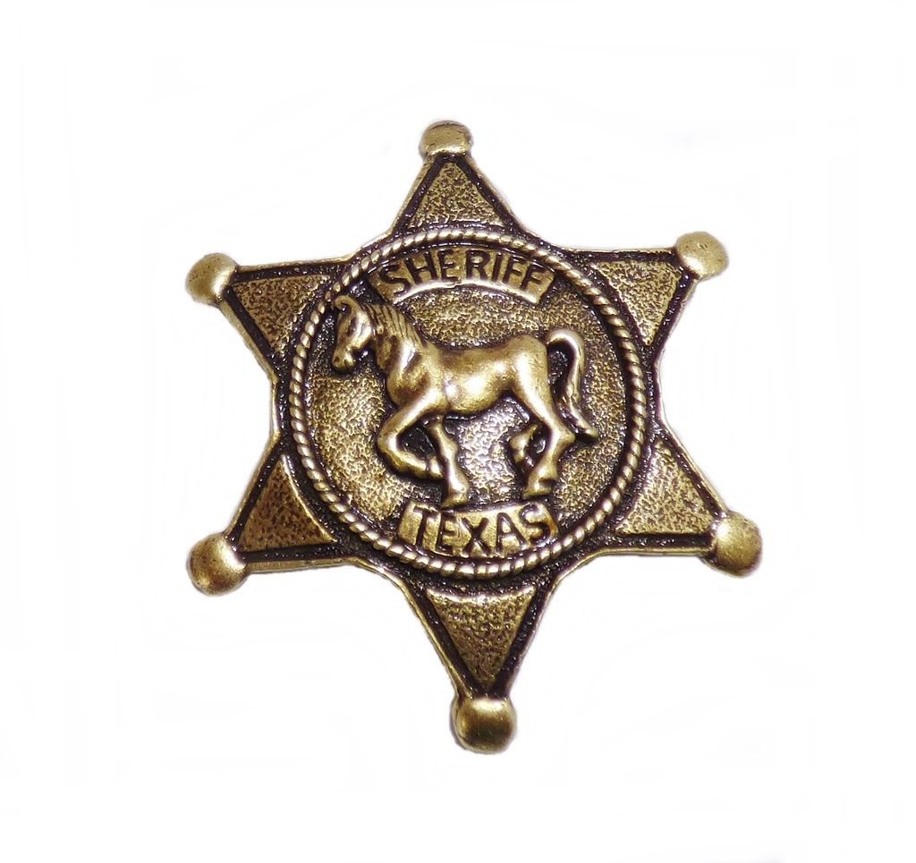 Anstecker Pin Sheriffstern Sheriff Pferd Texas Western Country Wilder Westen
