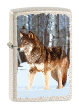 Lade das Bild in den Galerie-Viewer, Zippo Feuerzeug Wolf in Snowy Forest Design in Zippobox

