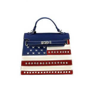 Handtasche Tasche Westerntasche Nieten Strass Stars & Stripes Flagge USA