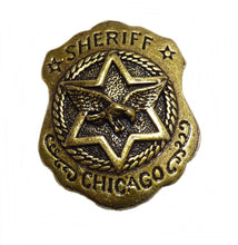 Lade das Bild in den Galerie-Viewer, Anstecker Pin Sheriffstern Sheriff Chicago Adler Western Country Wilder Westen
