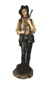 Großes Cowgirl mit Holster und Colt, Winchester Figur 49 cm Cowboy Indianer