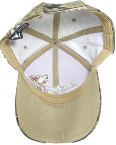 Baseballcap, Mütze mit Schild bestickt mit Adler oder Wolf u. Federn Camouflage