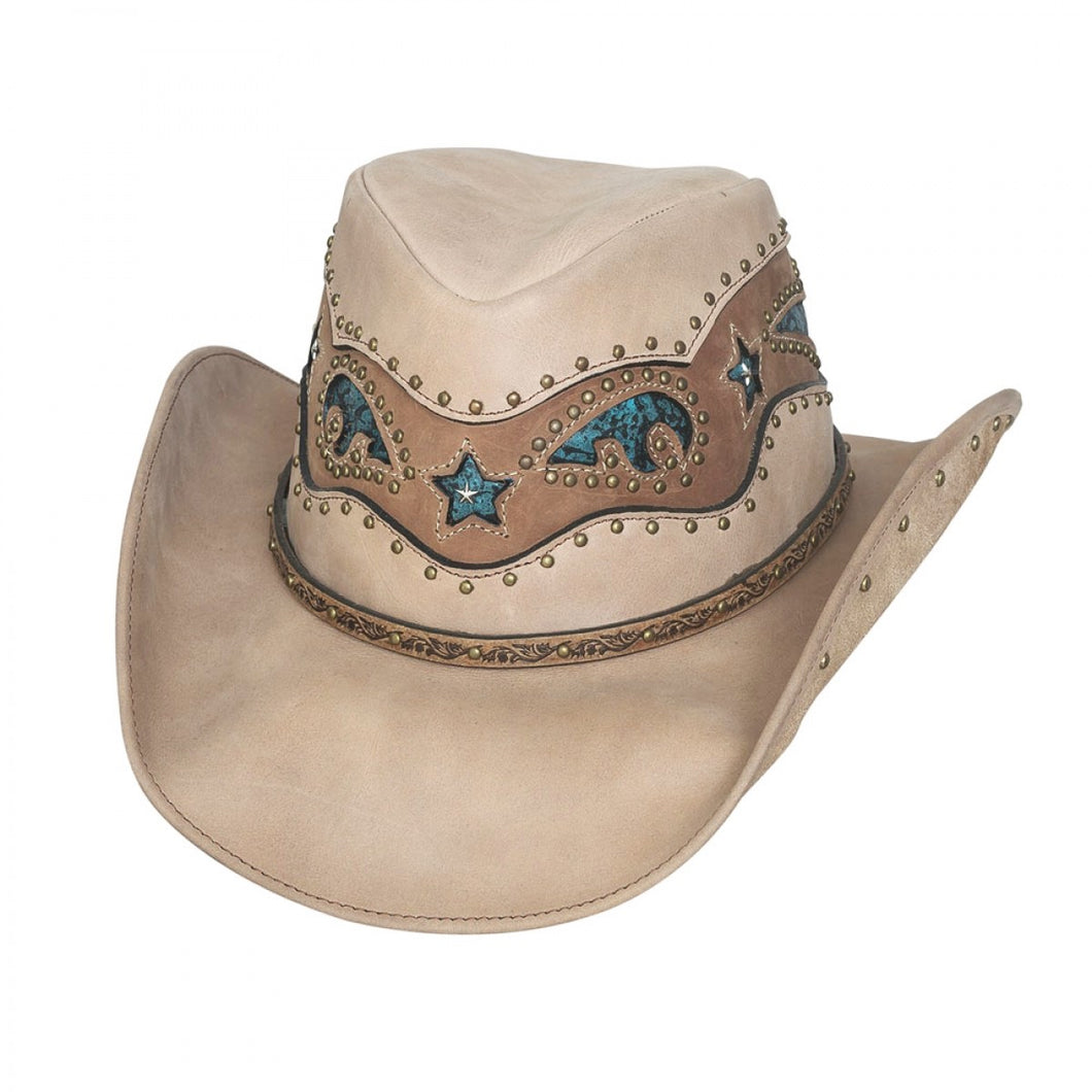 Lederhut der Extraklasse Bullhide Hats Cowboyhut Leder Beige Worth It Gr. S - XL